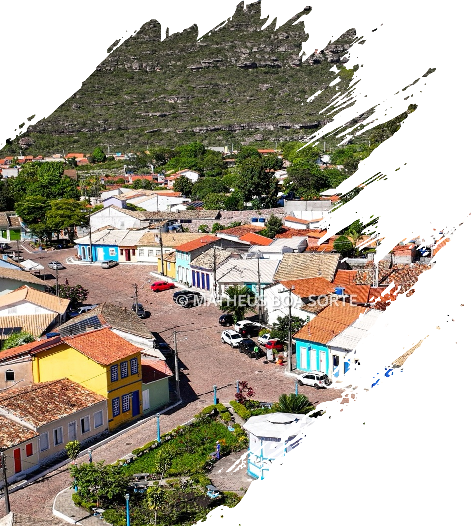 Vista aérea do centro histórico de Mucugê